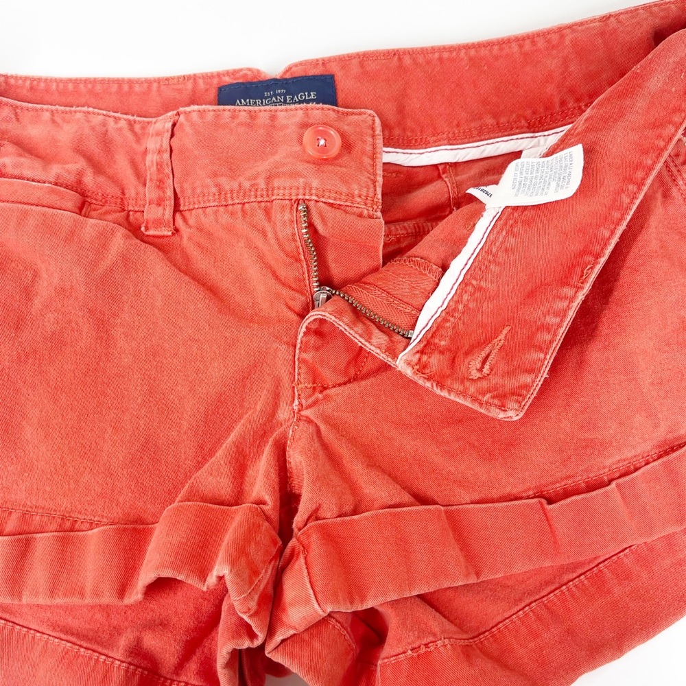 American Eagle Womens Orange Chino Shorts Size 8 - Picture 3 of 12